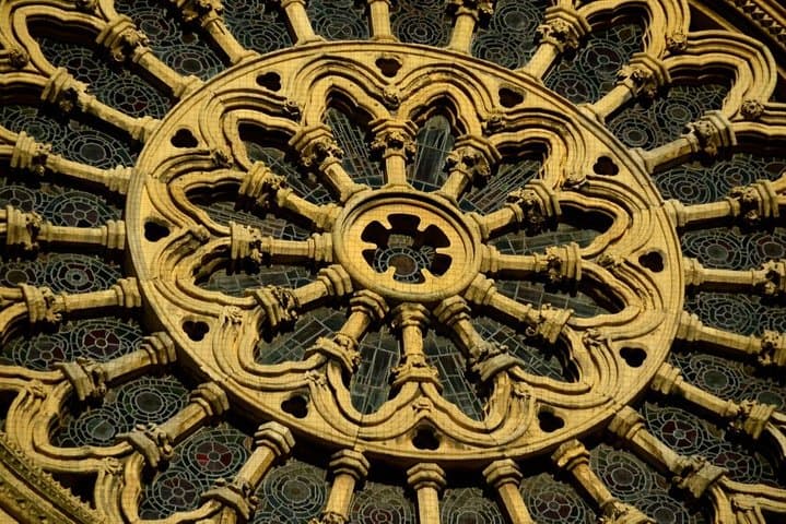 The Minster's magnificent rose window