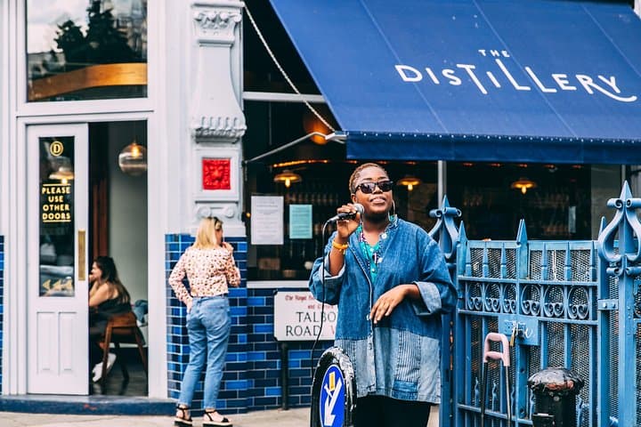 Listen to the local sounds in Portobello Market