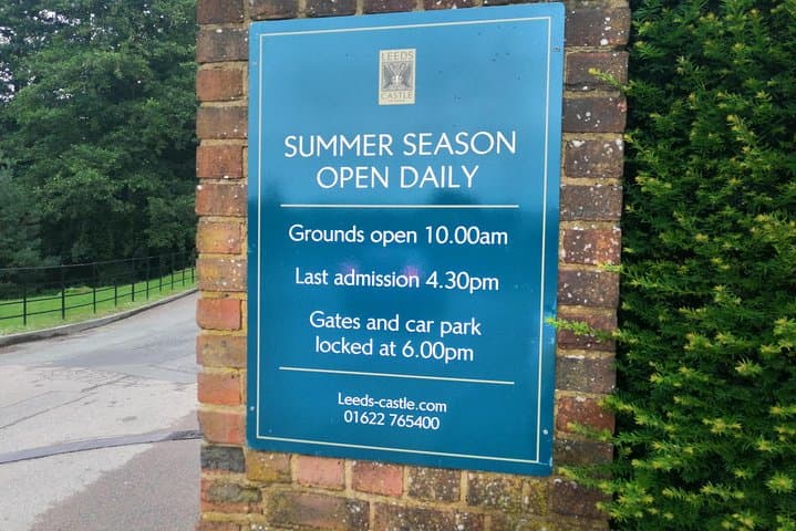 Opening Times For Leeds Castle