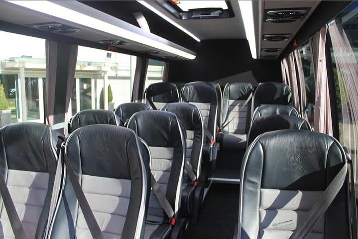 Interior of the minibus