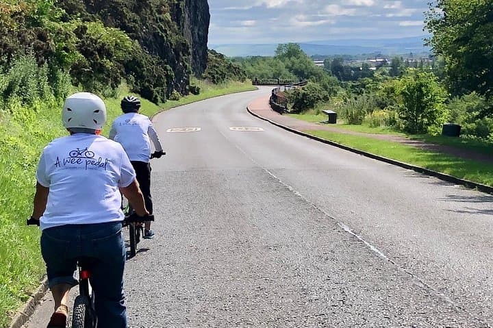 Riding right beside Volcanic rock