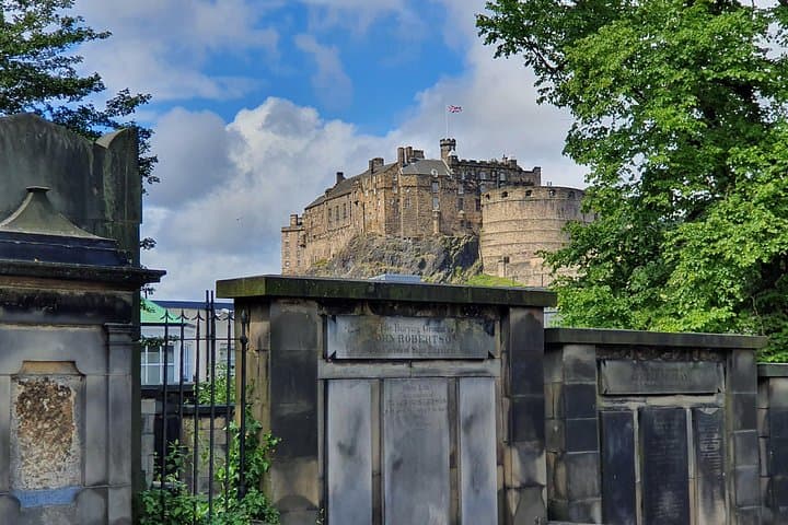 A view of Edinburgh Castle from Greyfriars Kirk.