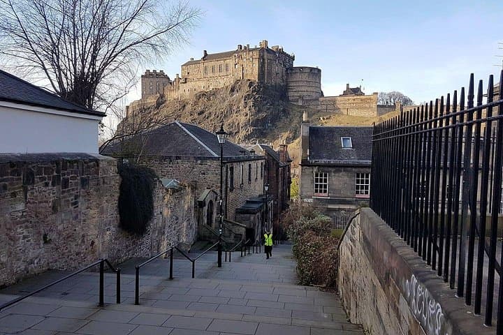 Edinburgh Castle from Jean Brodie's Steps