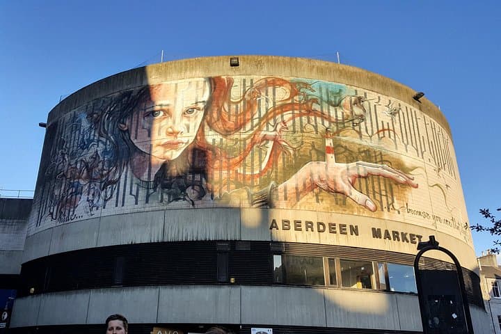 Herakut Mural on Aberdeen Market in The Green