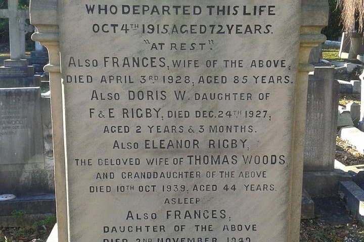 Eleanor Rigby gravestone