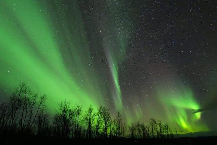 Enjoy the Aurora show on top of the mountain inc tipi dinner
