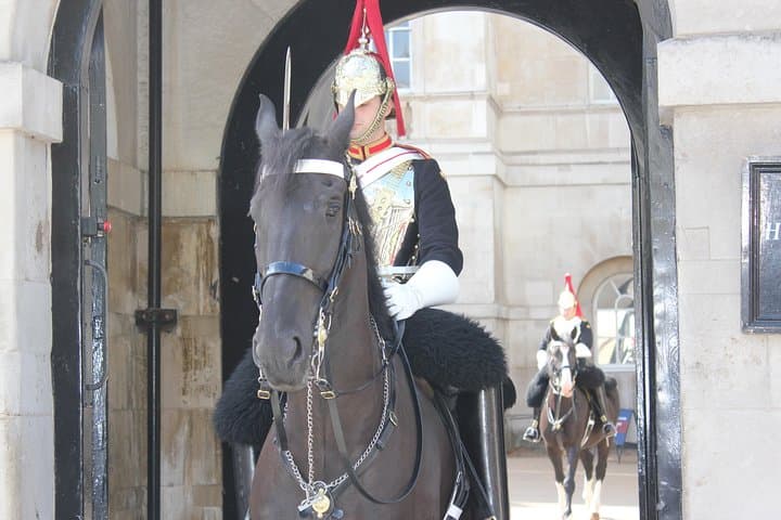 The changing of the Blues and Royals at Horse Guards which if you're lucky you will also have chance to see.