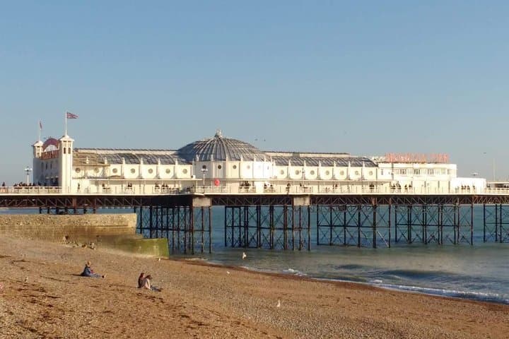 Brighton's iconic pier on our walking food tour in Brighton