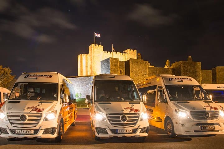 They feature upgraded soft leather reclining seats, extra legroom, extra luggage capacity, mood lighting and a PA system