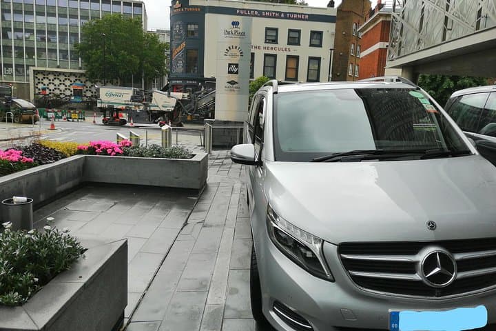 Transportation waiting for clients at London hotel