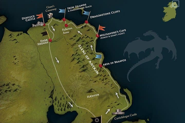 The Iron Islands Tour route