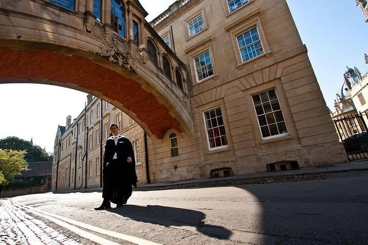 Oxford student in gown