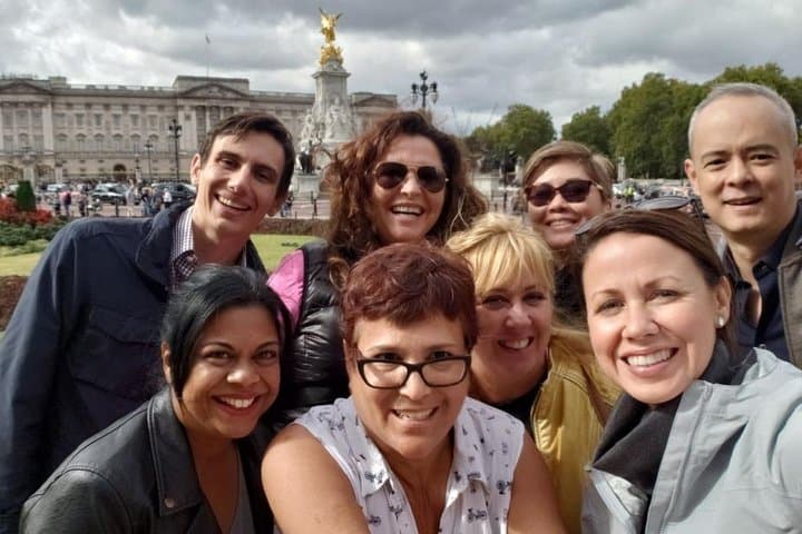 Happy group at Buckingham Palace