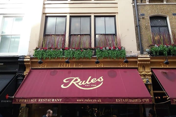 Rules restaurant, the oldest restaurant in London, and a favourite with which Bond character? Find out on our tour!