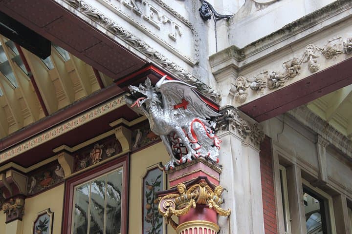 One of the many dragons in Leadenhall Market