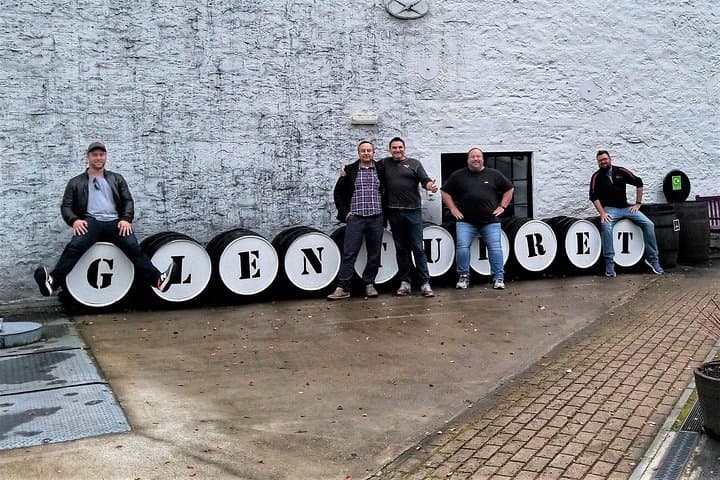 Happy Visitors after touring Glenturret Distillery