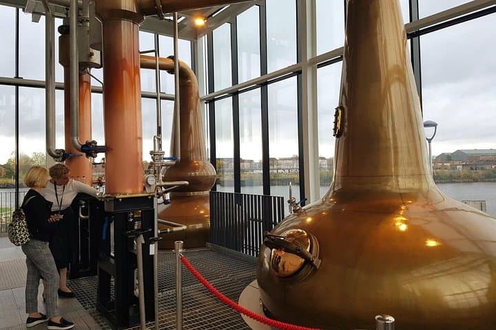 One of Glasgows newest attractions a whisky distillery on the banks of the river Clyde.