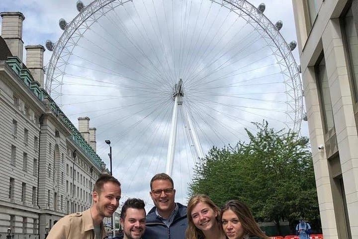 Our guests here are dwarfed by the London Eye.