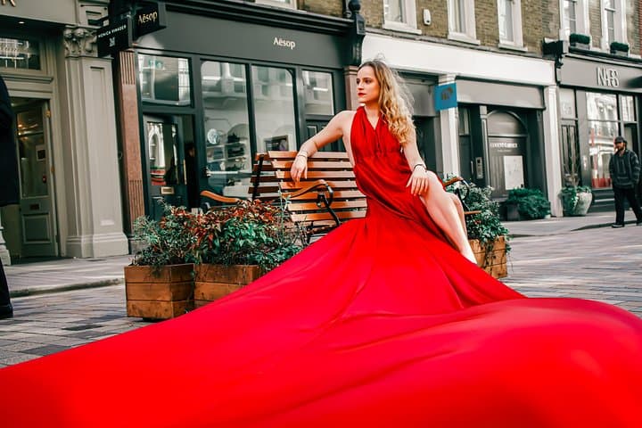Flying Dress Photoshoot in London