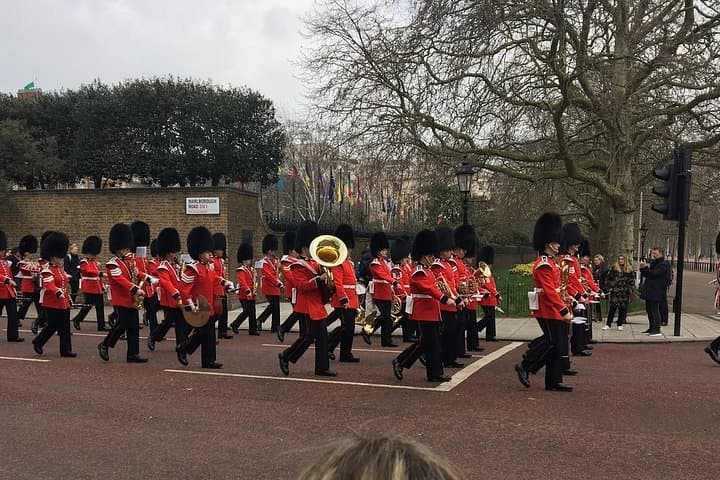 In prime position for the Changing of the Guard - without the crowds!