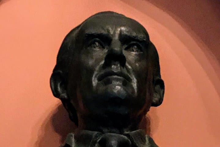 His bust in Exeter College