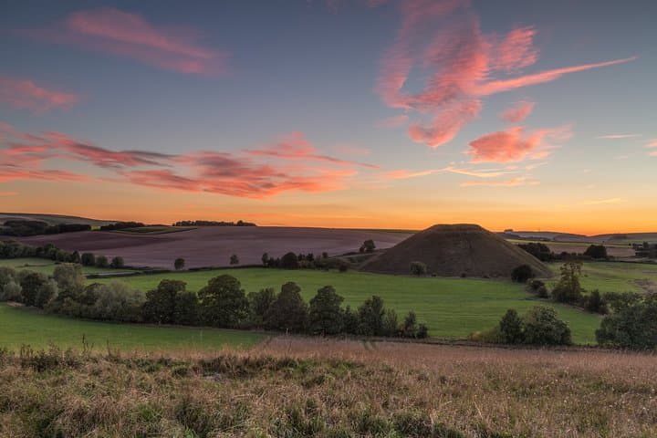 Silbury Hill seen from West Kennet Long Barrow