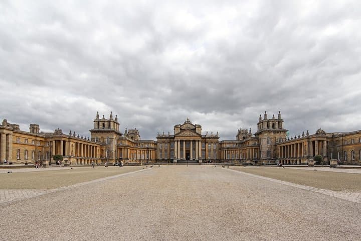 The forecourt of Blenheim Palace.