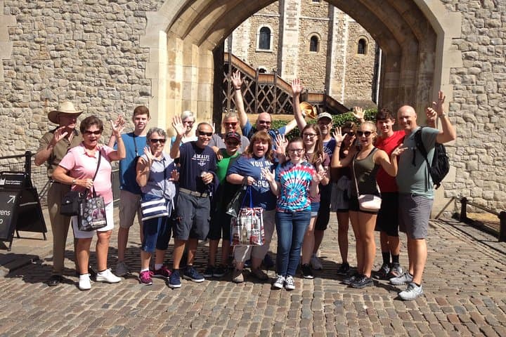 A happy LetzGo City tour group at Tower of London