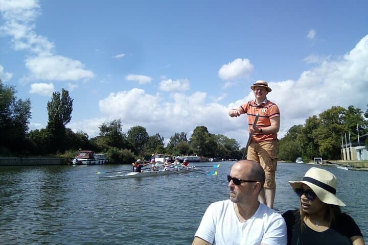 Oxford rowing and punting seen here as we pass by