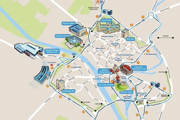 Golden Tours York Hop-on Hop-off Open Top Bus Tour with Audio Guide