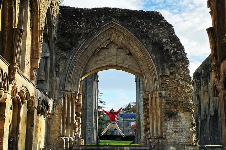 Having Fun at Glastonbury Abbey