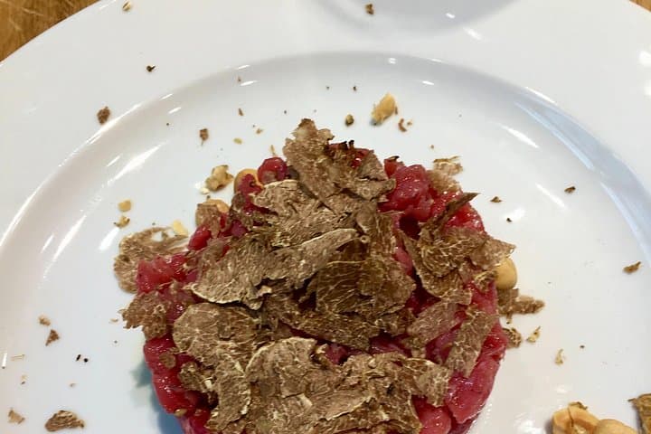 Scottish Steak Tartare, Summer Truffles and Hazelnuts
