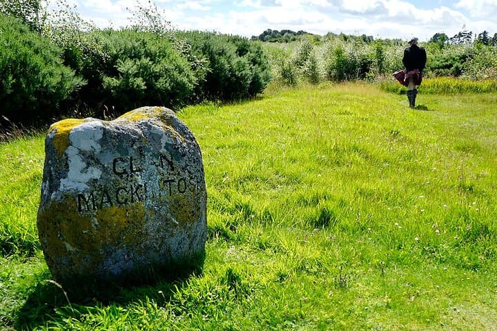 A Clan headstone at Culloden Battlefield