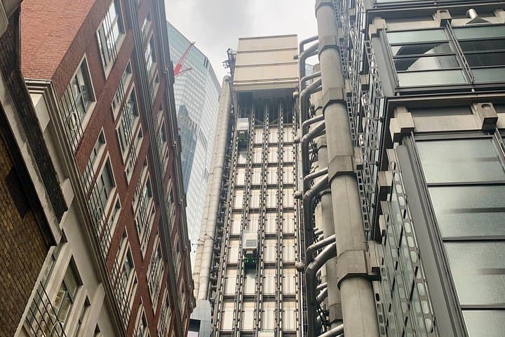 Listen to an impressive, thought-provoking speech outside the dramatic Lloyd's building.
