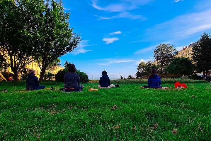 Outdoor Yoga Class at Brighton's Sea front