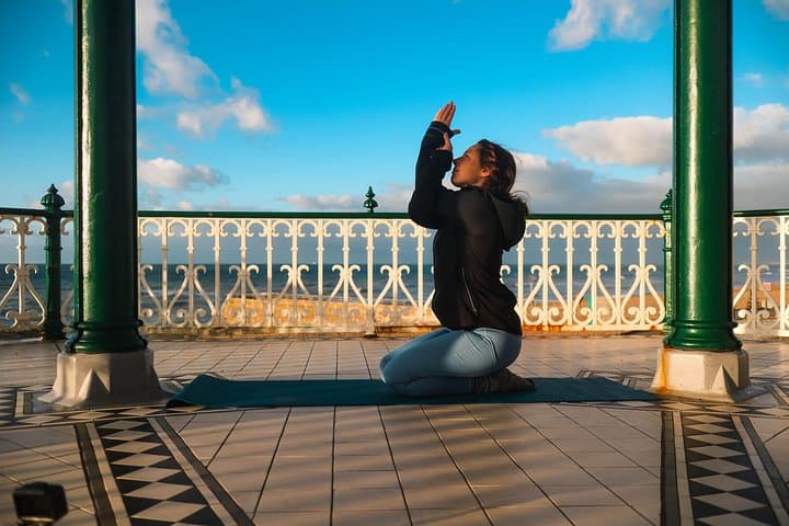Outdoor Yoga Class at Brighton's Sea front