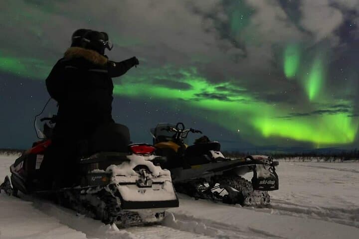 Enjoy the Aurora show on top of the mountain inc tipi dinner