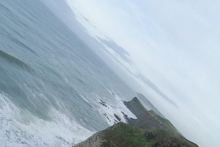 Magheracross beauty spot between Portrush and Bushmills, allowing for a look out of the coastal headland and the ruins of Dunluce Castle.