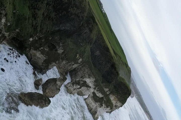 Magheracross beauty spot between Portrush and Bushmills, allowing for a look out of the coastal headland and the ruins of Dunluce Castle.