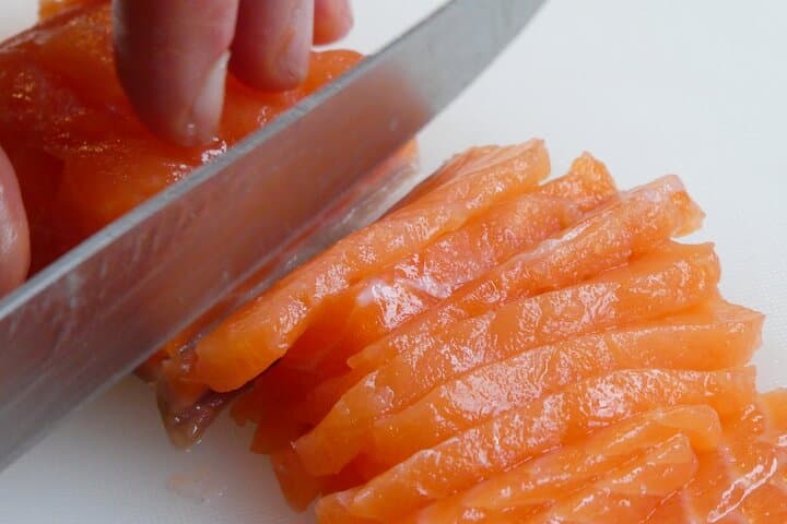International, quick, Tartare of Salmon with a French twist