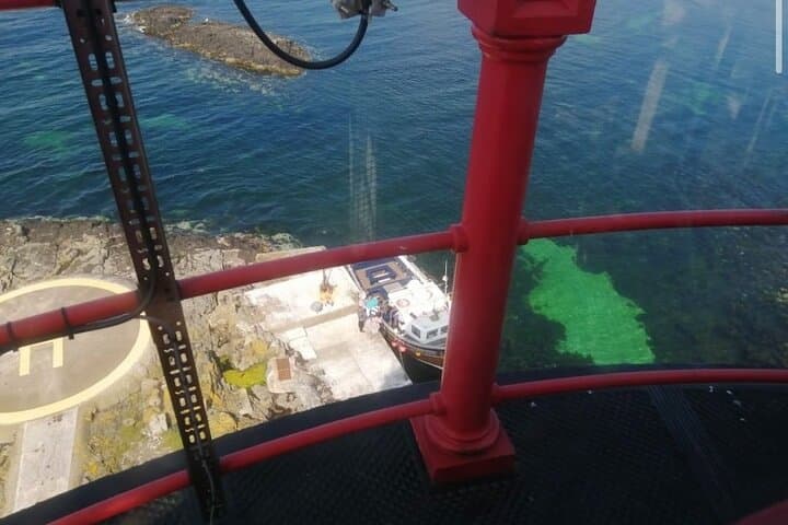 A view from the lantern of Longstone Lighthouse.