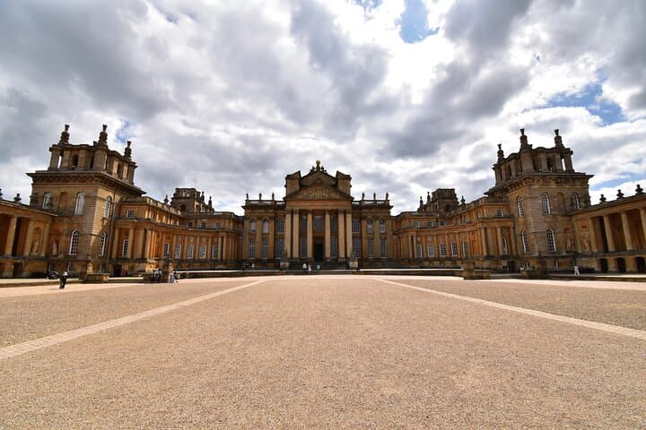 Blenheim Palace from its magnificant forecourt.