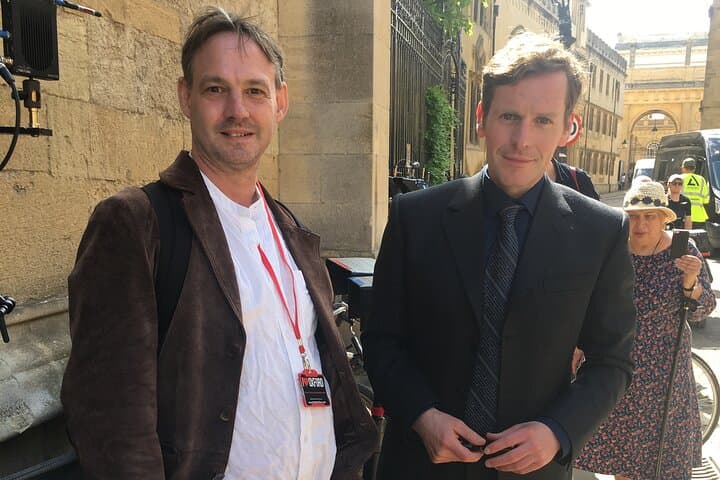 Guide Tom with Shaun Evans street scene
