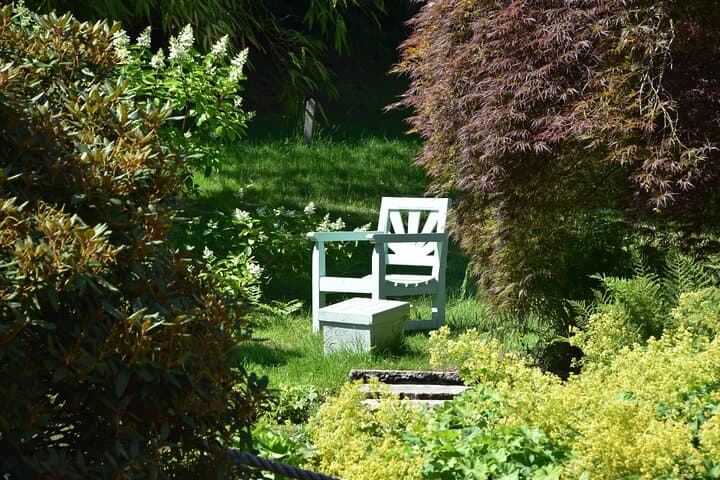 A chair by the Goldfish pond, where Churchill would sit.