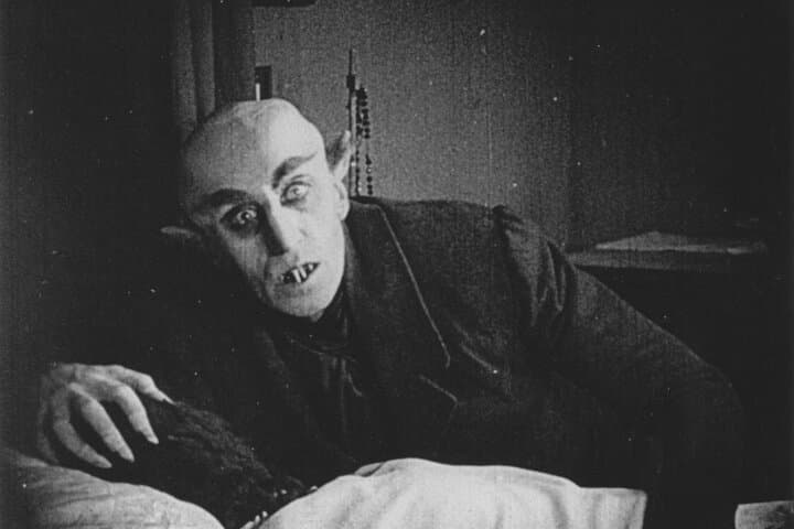 Nosferatu played by Max Schreck. Discover Dracula's Scottish Connections on Gothic Glasgow Walking Tour...