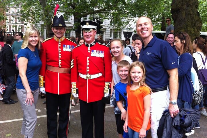 Soldiers on parade.