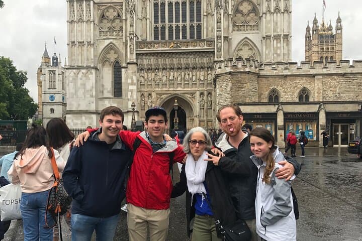 Fun outside Westminster Abbey.