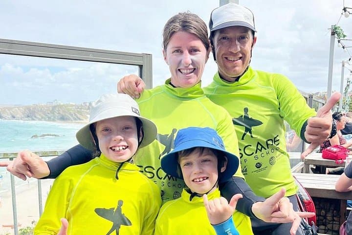 Private Family / Small-Group Surf Lesson (max. 4) in Newquay.