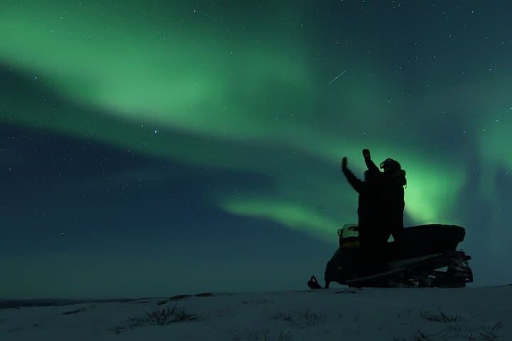 Enjoy the Aurora show on top of the mountain inc tipi dinner