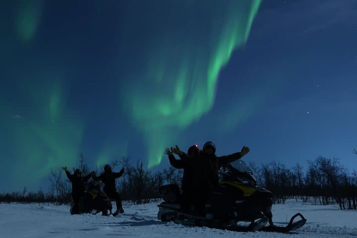 Enjoy the Aurora show on top of the mountain inc tipi dinner